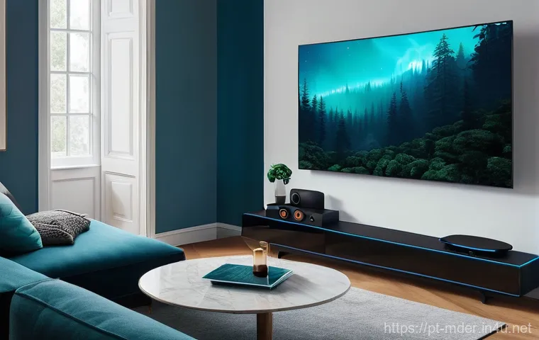 미디어기술사와 스마트홈 기술 - **Prompt 1: The Seamless Morning Ritual**
    A bright, modern Brazilian living room bathed in the s...